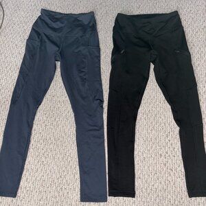 Lot of 2 NYL Active Life Cold Weather Athletic Legging Pants Size S Excellent